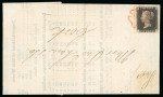 Stamp of Great Britain » 1840 1d Black and 2d Blue "May Dates" 1840 (May 22) printed freight circular for Wheat, Barley and Oats, sent from London to Cork with 1840 1d black pl.2 IA