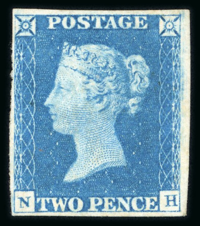 Stamp of Great Britain » 1840 2d Blue (ordered by plate number) 1840 2d pale blue pl.1 NH unused