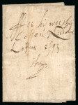 Stamp of Ireland » Pre-Stamp Postal History » Early Period - 1657-1784 1645 (October 10th) Small private letter sent from