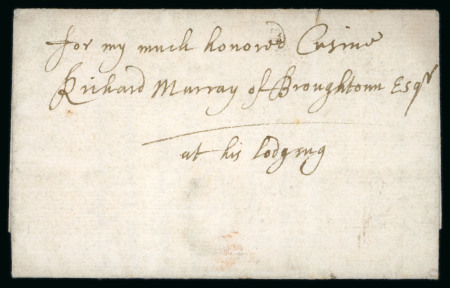 Stamp of Ireland » Pre-Stamp Postal History » Early Period - 1657-1784 1673 (May 14th) Illegally carried letter written in Dublin