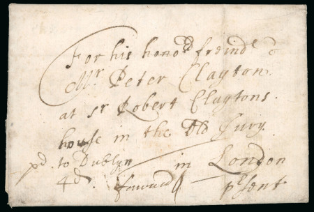 Stamp of Ireland » Pre-Stamp Postal History » Early Period - 1657-1784 1679 (September 30th) Entire letter sent from Enniskillen