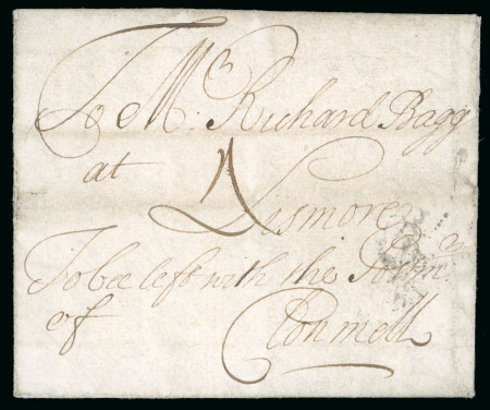 Stamp of Ireland » Pre-Stamp Postal History » Early Period - 1657-1784 1692 (May 17) Entire letter written locally in Dublin to Lismore rated "4" with a "MA/24" Dublin Bishop