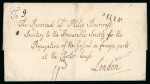 Stamp of Ireland » Pre-Stamp Postal History » Early Period - 1657-1784 1746 (November 6th) Folded letter sheet showing the earliest recorded Derry "SHIP" handstamp