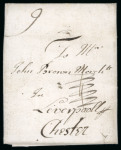 Stamp of Ireland » Pre-Stamp Postal History » Early Period - 1657-1784 1712 (April 15th) Small neatly entire letter sent from Dublin showing the distinctive Dublin "6"