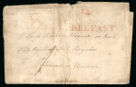Stamp of Ireland » Pre-Stamp Postal History » Early Period - 1657-1784 1796 (May 2nd) Folded Seaman's entire from Belfast to a serving mariner on board HMS "Regular"
