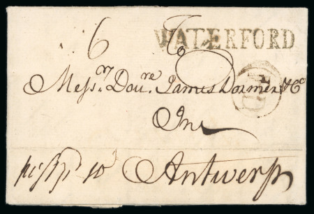 Stamp of Ireland » Pre-Stamp Postal History » Early Period - 1657-1784 1761 (October 105) Entire letter with second type (large uniform letters) straight line "WATERFORD"