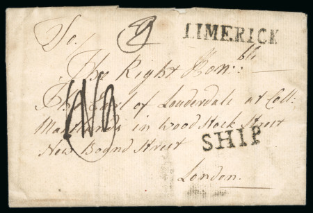 Stamp of Ireland » Pre-Stamp Postal History » Early Period - 1657-1784 1759 (November 1st) Folded letter sheet from a sailor showing an unframed "SHIP" of Limerick