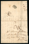 Stamp of Ireland » Pre-Stamp Postal History » Early Period - 1657-1784 1726 Entire letter showing on the reverse Dublin Bishop handstamp "OC/28" with unusual displacement by by 1mm of the two halves of the hs