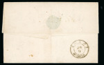 Stamp of Romania » United Principalities 1864-1865 Prince Cuza 20 Par red, good to very large margins, neatly tied by network hand stamp on folded cover to Jassy