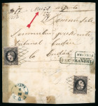 Stamp of Romania » 1866-67 Prince Carol I - Coloured Papers 20 parale on thin paper, two good to large margined