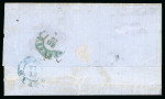 Stamp of Romania » King Carol 1869 - "Without Beard" Imperforate 10 bani indigo, good to large margins, tied "GALATZI/19.12"