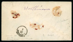 Stamp of Romania » 1872-79 Prince Carol I - Perforated 50 bani rose, on 1875 registered cover from Bucharest