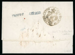 Stamp of Romania » Postal History » Disinfected Mail 1833 (5.7) Folded entire from Galatz to Trieste, showing
