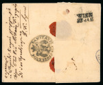 Stamp of Romania » Postal History » Disinfected Mail 1833 (29.12) Folded cover from Bucharest to Vienna,