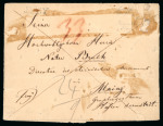 Stamp of Romania » Postal History » Disinfected Mail 1837 Stampless folded letter sheet from Jassy to Mainz,