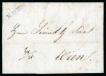 Stamp of Romania » Austrian Levant Post Offices Bucharest: 1837 Disinfected stampless entire from Bucharest