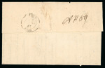 Stamp of Romania » Austrian Levant Post Offices Jassy: 1844 Stampless disinfected entire to Lyon, cancelled by hand struck JASSY 1 NOV. (Tchil Fig. 755) in black