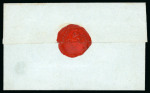 Stamp of Romania » Postal History » Disinfected Mail 1852 Folded letter-sheet bearing attractive red wax
