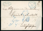 Stamp of Romania » Postal History » Disinfected Mail Jassy: 1857 Folded disinfected entire from Jassy to