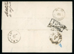 Stamp of Romania » Postal History » Disinfected Mail Jassy: 1857 Folded disinfected entire from Jassy to
