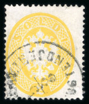 Stamp of Romania » Austrian Levant Post Offices Kustendje: 1863 LV 2s yellow, 5s red, 10s blue and