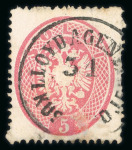 Stamp of Romania » Austrian Levant Post Offices Kustendje: 1863 LV 2s yellow, 5s red, 10s blue and