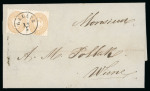 Stamp of Romania » Austrian Levant Post Offices Galatz: 1865 Folded entire written in Italian, from