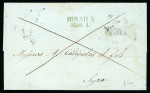 Stamp of Romania » Austrian Levant Post Offices Ibraila: 1854 Folded disinfected entire from Ibraila