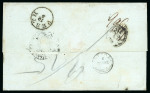 Stamp of Romania » Austrian Levant Post Offices Ibraila: 1854 Folded disinfected entire from Ibraila