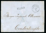 Stamp of Romania » Austrian Levant Post Offices Galatz: 1863 Folded entire from Galatz to the Constantinople