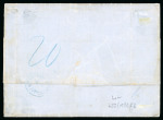 Stamp of Romania » Austrian Levant Post Offices Galatz: 1863 Folded entire from Galatz to the Constantinople