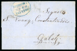 Stamp of Romania » Austrian Levant Post Offices » D.D.S.G. Post Offices 1866 10(kr) lilac, type I, perf. 9 1/2, tied blue "AGENZIE/D.D.S.G/T.MAGURELLE"