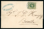 Stamp of Romania » Austrian Levant Post Offices » D.D.S.G. Post Offices 1867 10(kr) green, type I, perf. 9 1/2, tied blue "GALAZ/21.V"