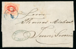 Stamp of Romania » Austrian Levant Post Offices » D.D.S.G. Post Offices 1870 10(kr) red, perf. 9 1/2, tied oval blue "GALATZ