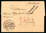 Stamp of Romania » Postal History 1818 Folded disinfected lettersheet from Bucharest