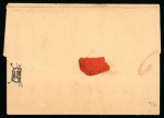 Stamp of Romania » Postal History 1818 Folded disinfected lettersheet from Bucharest