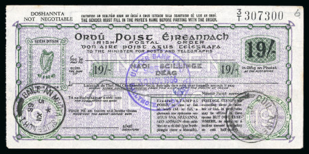 Stamp of Ireland » Revenues & Fiscals 1966-1969 Irish postal orders, 21 different used postal note stationeries with face values from 6d to 19s