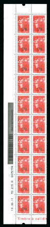 Stamp of Colonies françaises » St. Pierre et Miquelon 2009, Marianne de l'Europe, Bloc de 20 timbres, variété