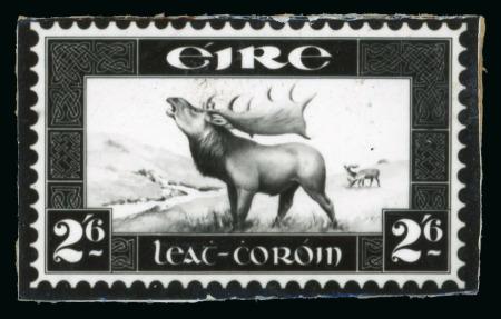 Stamp of Ireland » Essays & Proofs (E1-E167) 1937, Walter Till Essay: Irish Elk 2s6d, stamp size