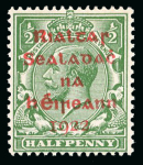 Stamp of Ireland » 1922 Overprint Proofs (PR1-PR29) Proof overprints in red on 1/2d green for the 5-line