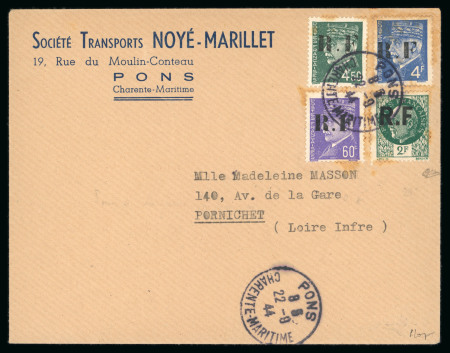 Stamp of France » Libération Pons (Charente Maritime): type Pétain, Mayer n°25 ( 2 francs ver