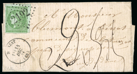 Stamp of France » Emission de Bordeaux 1870 1871, Émission de Bordeaux 5 centimes vert Y&T n°42B