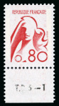 Stamp of France » Émissions à partir de 1900 1975, Non émis de la Marianne de Béquet 80 centimes,