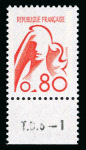 Stamp of France » Émissions à partir de 1900 1975, Non émis de la Marianne de Béquet 80 centimes,
