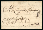 Stamp of Egypt » Early Letters 1712 Ship mail entire from Alexandria to Venice, with manuscript God'd Guard "Che Deo Guarda"
