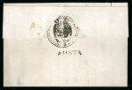 Stamp of Egypt » Early Letters 1827 Entire consular letter from Alexandria to Genova, bearing red s/l "VIA DI MARE" with Sardinian Consulate General oval cachet