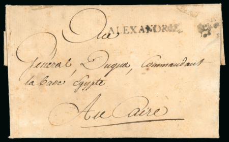 Stamp of Egypt » Napoleonic Campaign 1802 Entire with printed heading "L'ordonnateur De La Marine" from Admiral Le Roy in Alexandria