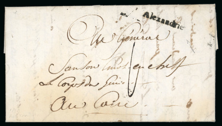 Stamp of Egypt » Napoleonic Campaign 1800 (20 Fructidor An 8) Folded entire bearing clear straight line "Alexandrie" (Smith Type II)
