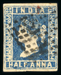 Stamp of India » 1854 Lithographs 1854 lithographs 1/2a, 1a, 2a, eight stamps