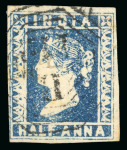 Stamp of India » 1854 Lithographs 1854 lithographs 1/2a, 1a, 2a, eight stamps